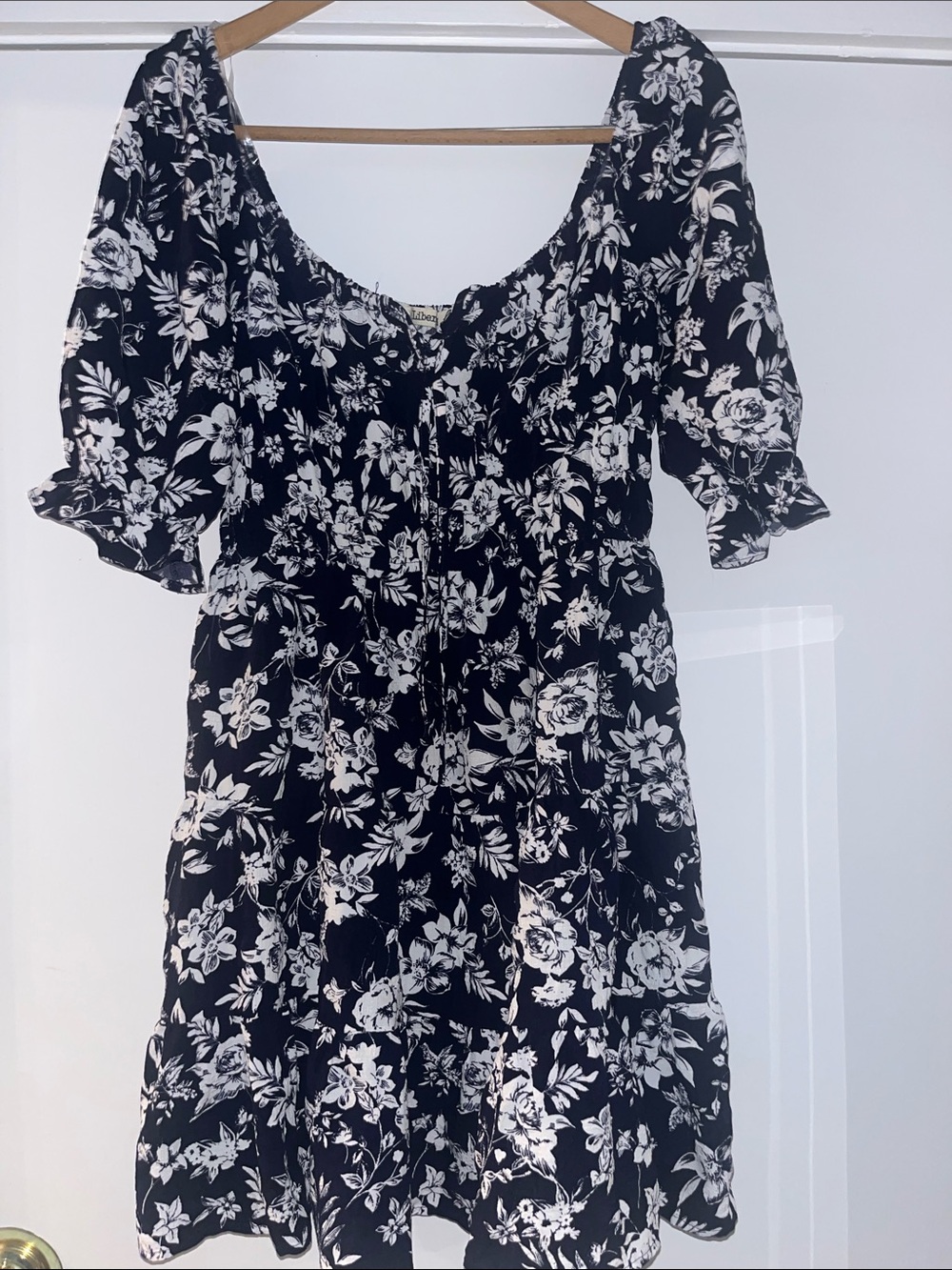 Liberty Love Black and White Floral High Low Dress
